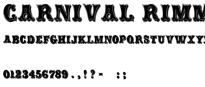 Carnival Rimmed font